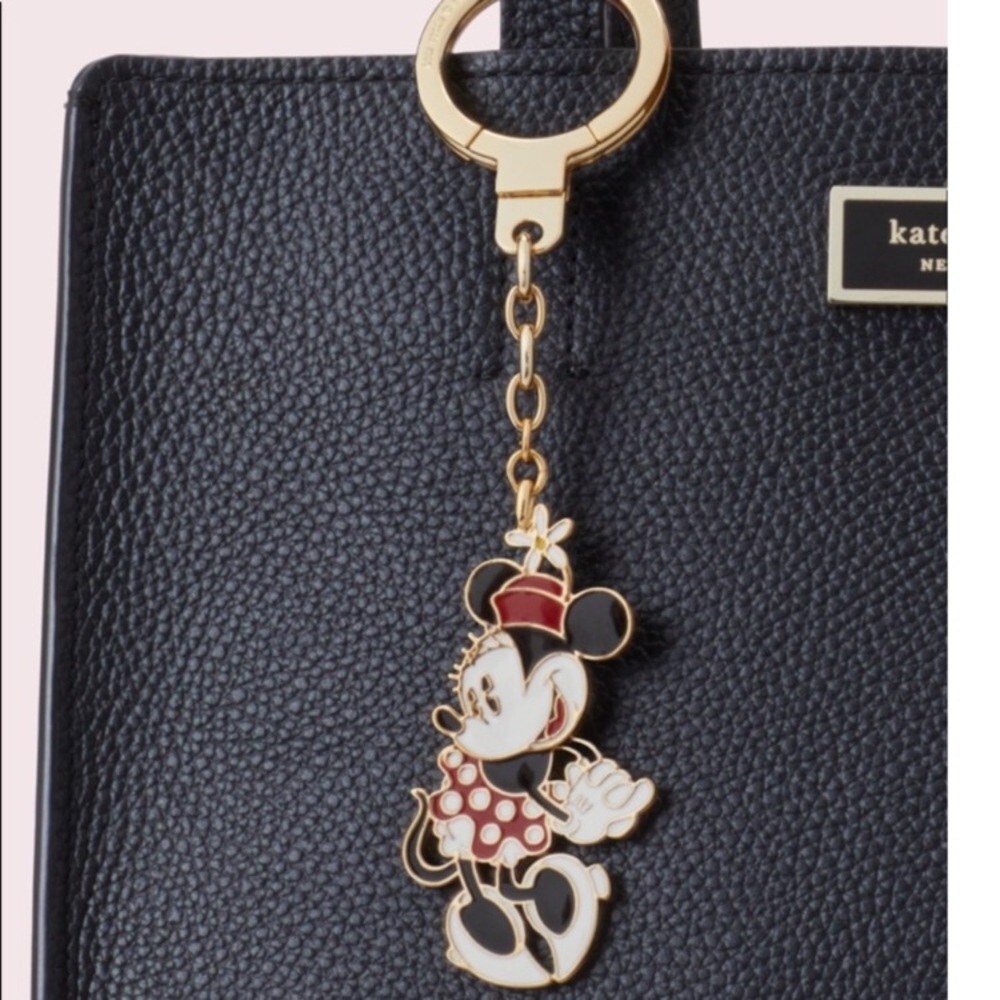 Kate spade Minnie Mouse jeweled key ring - Picture 2 of 3